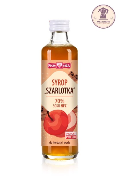 SYROP DO HERBATY JABŁKOWY Z CYNAMONEM "SZARLOTKA" 250 ml - POLSKA RÓŻA