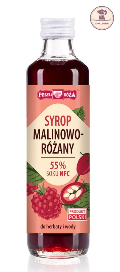 SYROP DO HERBATY MALINOWO - RÓŻANY 250 ml - POLSKA RÓŻA