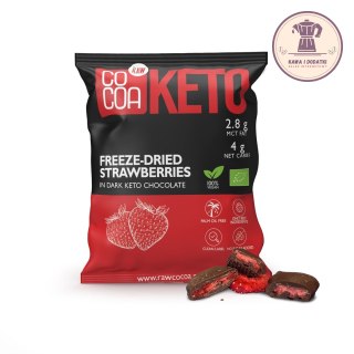 TRUSKAWKI W CZEKOLADZIE CIEMNEJ BEZ DODATKU CUKRU KETO BIO 40 g - COCOA