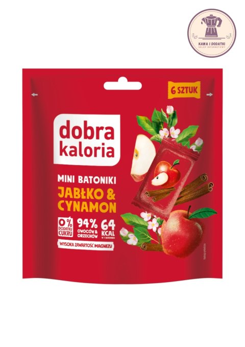 BATONIKI MINI JABŁKO & CYNAMON BEZ DODATKU CUKRU (6 x 18 g) 108 g - DOBRA KALORIA