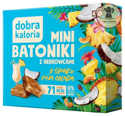 BATONIKI MINI Z NERKOWCÓW O SMAKU PINA COLADA BEZ DODATKU CUKRU (6 x 17 g) 102 g - DOBRA KALORIA