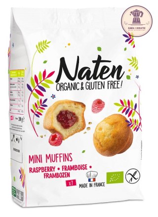 MUFFINKI MINI Z NADZIENIEM MALINOWYM BEZGLUTENOWE BIO 200 g - NATEN