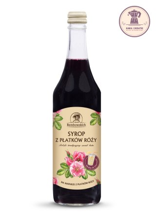 SYROP DO KAWY Z PŁATKÓW RÓŻY 500 ml - REMBOWSCY