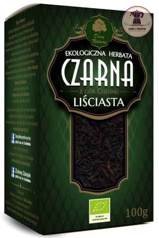 HERBATA CZARNA LIŚCIASTA BIO 100 g - DARY NATURY