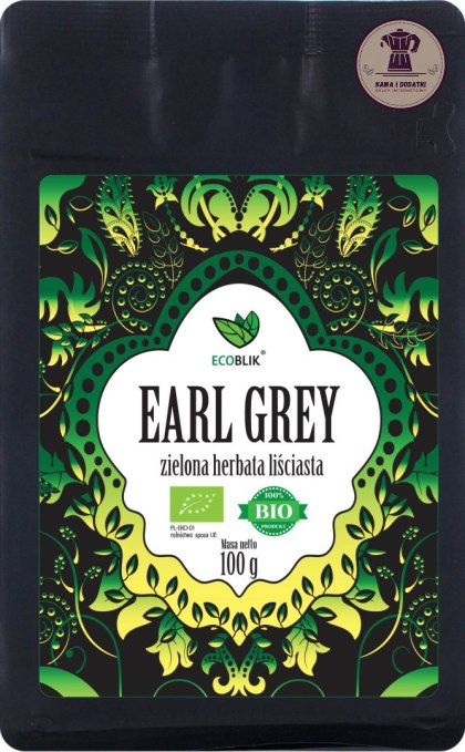 HERBATA ZIELONA EARL GREY BIO 100 g - ECOBLIK