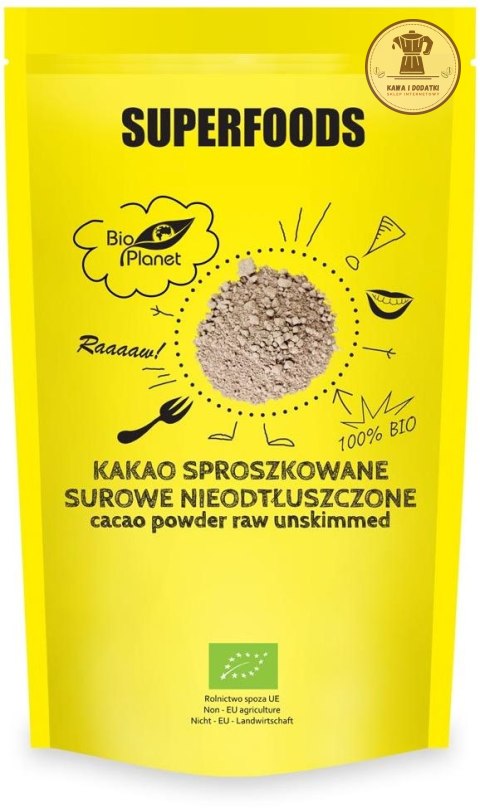 KAKAO SPROSZKOWANE SUROWE NIEODTŁUSZCZONE BIO 150 g - BIO PLANET