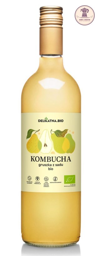 KOMBUCHA GRUSZKOWA BIO 750 ml - DELIKATNA (ZAKWASOWNIA)