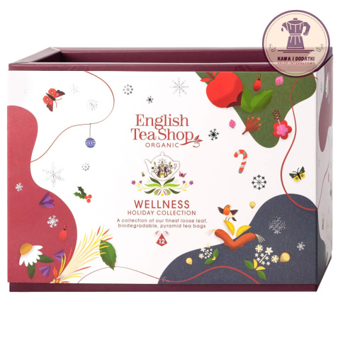 KOLEKCJA HERBATEK ŚWIĄTECZNYCH BIO PIRAMIDKI (WELLNESS - 3 SMAKI) (12 x 2 g) 24 g - ENGLISH TEA SHOP ORGANIC (PRODUKT SEZONOWY)