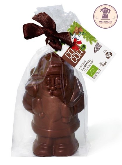 MIKOŁAJ Z CIEMNEJ CZEKOLADY BEZGLUTENOWY BIO 75 g - COCOA (PRODUKT SEZONOWY)