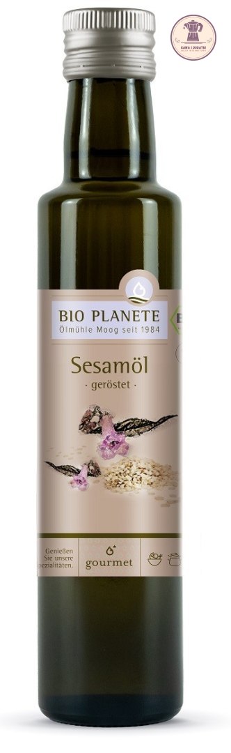 ZESTAW PREZENTOWY OLEJ Z PRAŻONYCH NASION SEZAMU & OCET BALSAMICZNY JABŁKOWY (2 x 250 ml) - BIO PLANETE