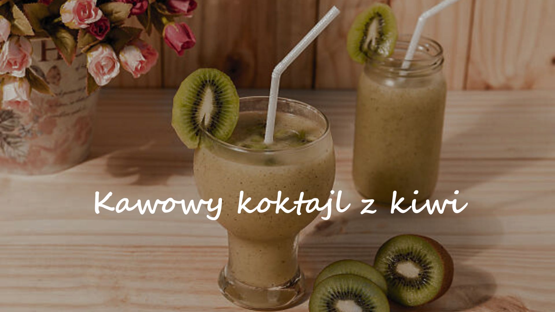 Kawowy koktajl z kiwi